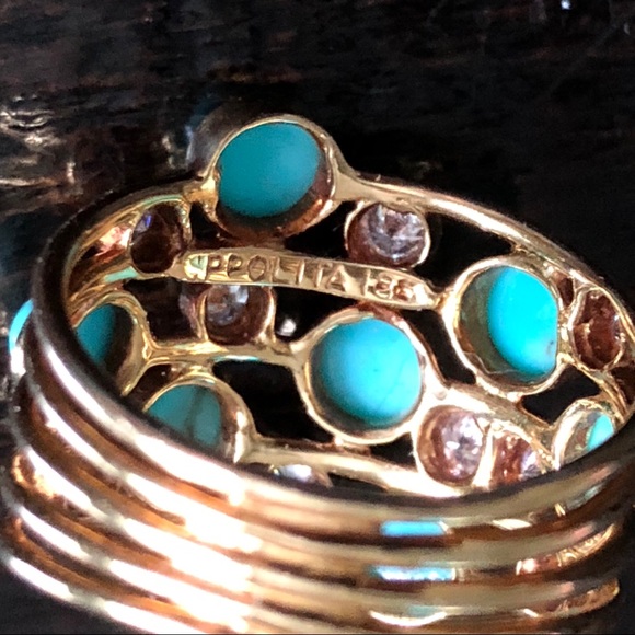 Ippolita Turquoise/Diamond Ring - Picture 6 of 8